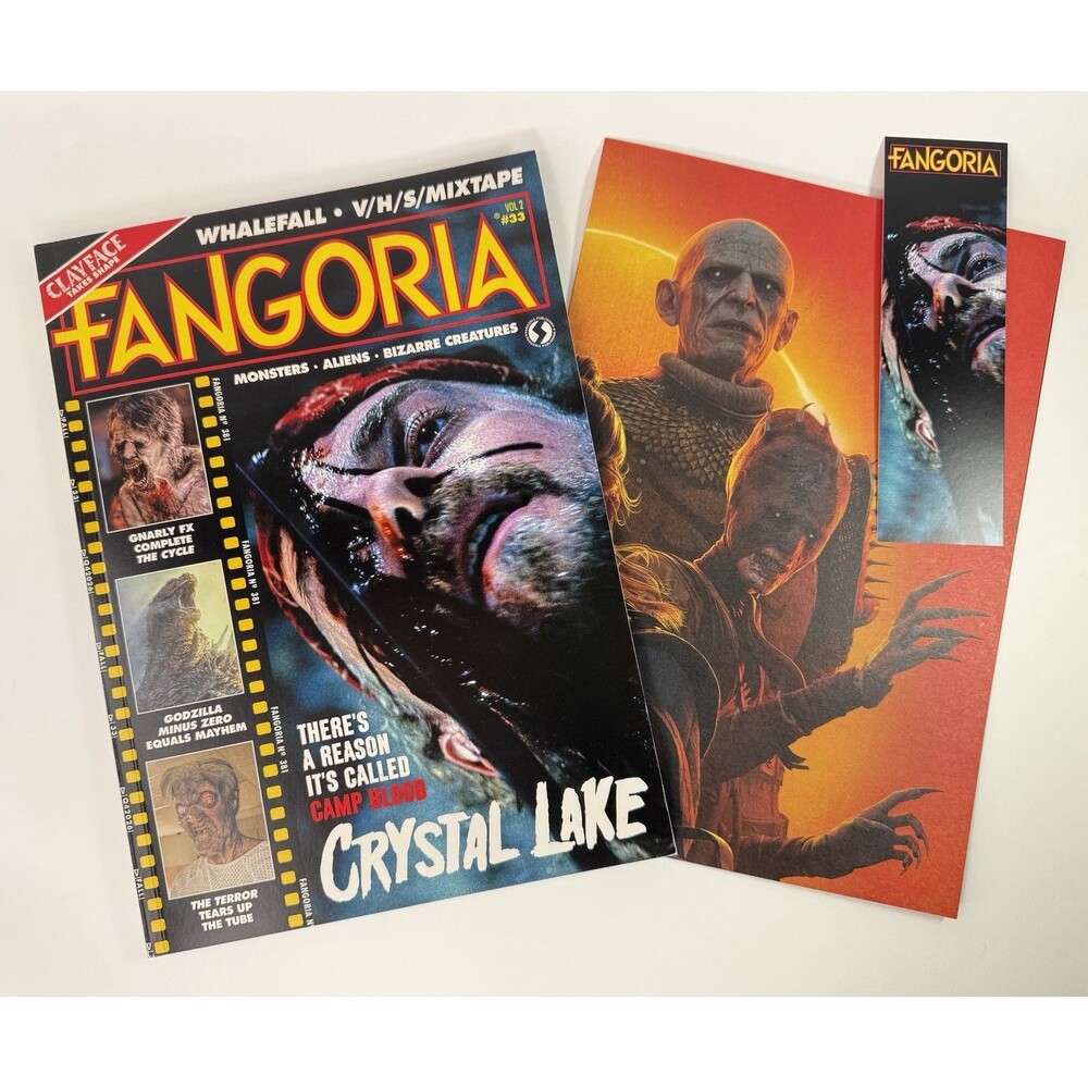 Fangoria Magazine Fall 2026 Bookmark & 2 Sided Poster Camp Blood Crystal Lake